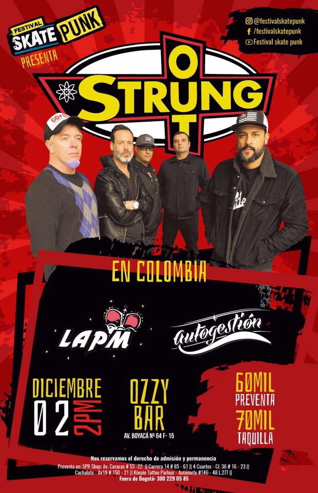 Strung Out en Bogota con la participación de LAPM