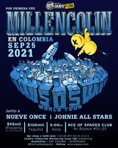 Millencolin en Bogota - Septiembre 25, 2021 con Nueve Once y Johnie All Stars