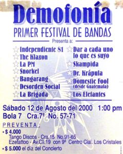 Concierto de Bogotá Bola7 junto a bandas de Punks, Ska y Hardcore