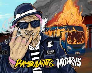 Portada del split entre D-Ambulantes y Monkys (Cali, Colombia)