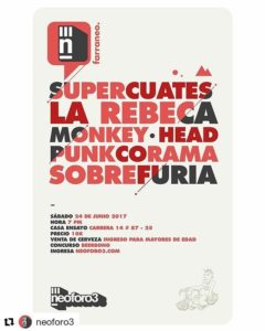 Supercuates junto a La Rebeca, Monkey Head y Sobrefuria